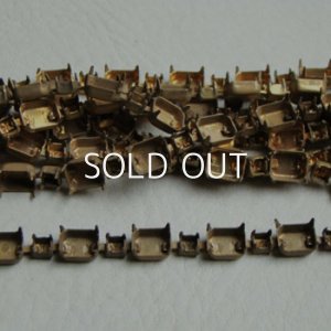 画像1: brass multi rhinestone chain blank