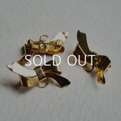 画像1: GP brass Bow brooch base