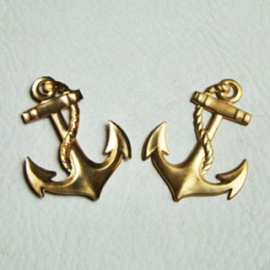 画像1: brass large "Anchor" stamping