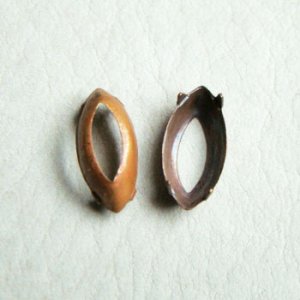 画像1: aged brass 15×7 navette OB setting