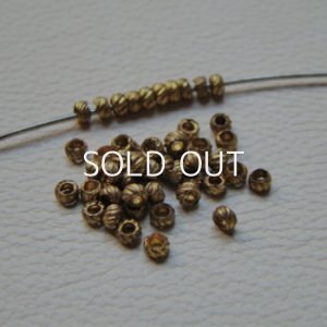 画像1: 10pcs brass antique beads 2.5mm 