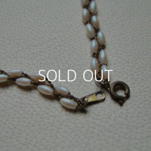 画像3: 45cm brass & rice pearl chain nacklace