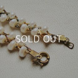 画像3: 18cm brass chain & acrylic pearl  bracelet