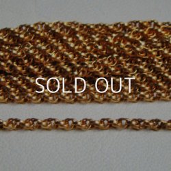 画像1: brass 3.6×3 textured rope chain