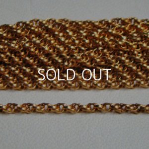 画像1: brass 3.6×3 textured rope chain