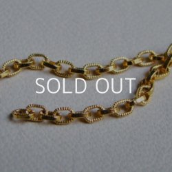 画像2: GP brass 4mm textured chain