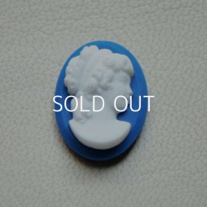 画像2: 25×18 Wedgwood blue Cameo
