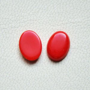 画像1: 14×10 OV red cabochon