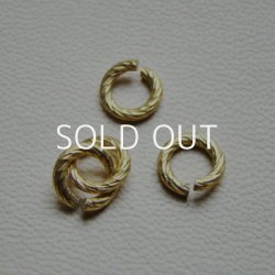 画像1: 3pcs brass 11mm twisted ring