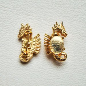 画像1: GP 10×8 OV "Seahorse" brooch finding