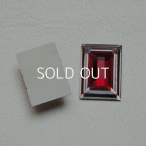 画像1: 18×13 RECT MC cabochon "Clear/Ruby"