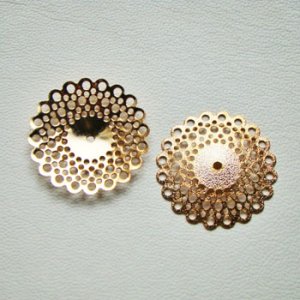 画像1: GP brass 36mm textured filigree