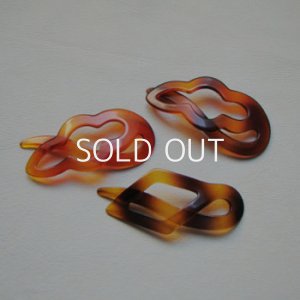 画像1: Lucite Tortoise Hair Barrette