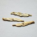brass long leaf charm