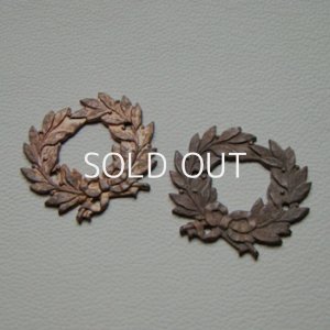 画像2: 30×27 brass leaf wreath stamping