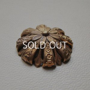 画像2: brass 31mm flower dome stamping