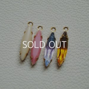 画像2: 2pcs 15×4 navette "Light Topaz／Topaz"