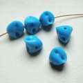 "Turquoise" pinched nugget beads