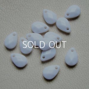 画像2: 10pcs 10×7 White acrylic briolette