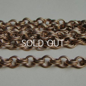 画像1: brass 9mm double link chain