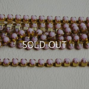 画像1: 3mm "Dusty Pink" beads chain