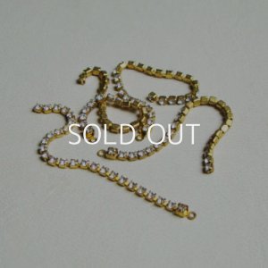 画像1: 77mm／2mm "Crystal" rhinestone chain