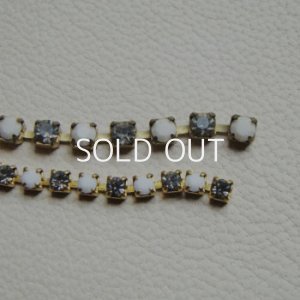 画像2: VSW 2.5mm "Chalk White & BKD" rhinestone chain