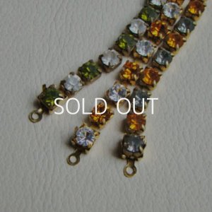 画像2: VSW 4mm "Topaz & BKD" rhinestone chain