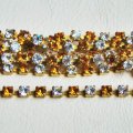 VSW 4mm "Topaz & Crystal" rhinestone chain