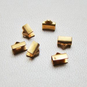 画像1: 2pcs 8×6 brass crimp end