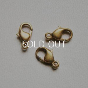 画像1: 14mm brass lobster claw