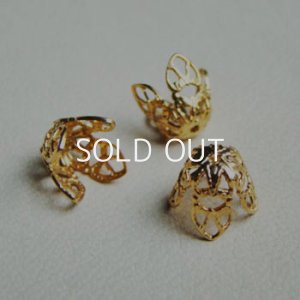 画像1: 2pcs GP filigree 4-petal cap