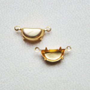 画像1: 2pcs 10×5 Half Moon setting 2R