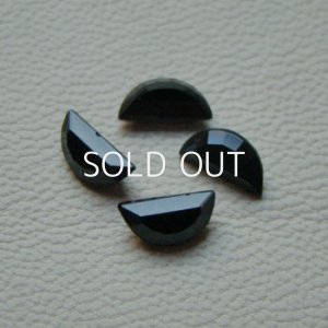 画像1: 4pcs 10×5 Half Moon  "Jet"