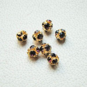 画像2: 10pcs Amethyst rhinestone finding set