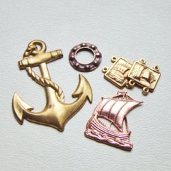 画像2: copper "Nautical hoop" stamping