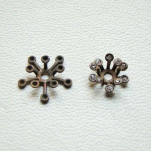 画像2: aged brass 15mm 10-spoke finding
