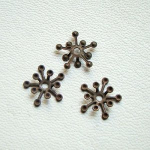 画像1: aged brass 15mm 10-spoke finding