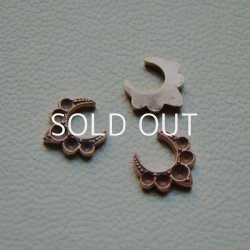 画像1: copper 10mm Crescent setting stamping