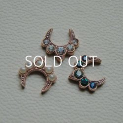 画像2: copper 10mm Crescent setting stamping