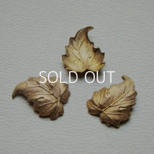 画像1: M.H 17×14 brass textured leaf