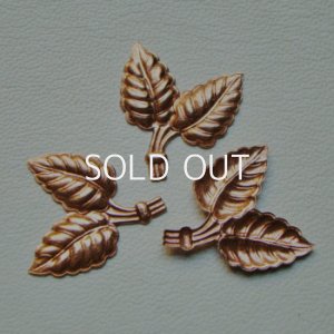 画像1: copper double leaf stamping