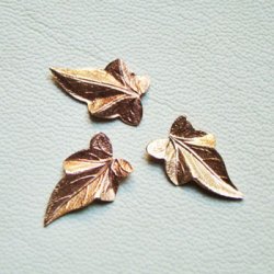 画像1: copper 21×13 textured leaf stamping