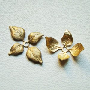 画像4: brass 4-leaves finding "L"