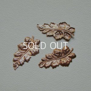 画像1: copper 26×14 detailed leaf stamping