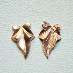 画像2: copper 21×13 textured leaf stamping