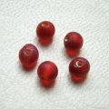 4pcs 6~7mm "frosted Pomegranate" beads