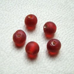 画像1: 4pcs 6~7mm "frosted Pomegranate" beads