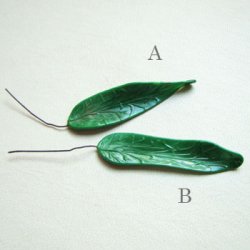 画像4: Antique wired veined long leaf "C"    