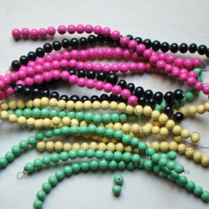 画像6: 5pcs 10~11mm M.Haskell wood beads